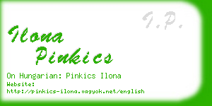 ilona pinkics business card